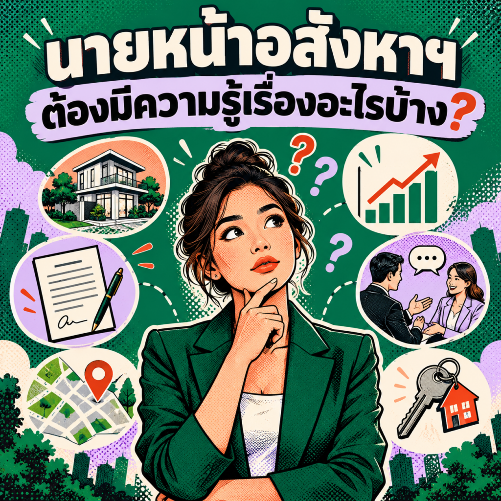 22.นายหน้าอสังหาฯ ต้องมีความรู้เรื่องอะไรบ้าง