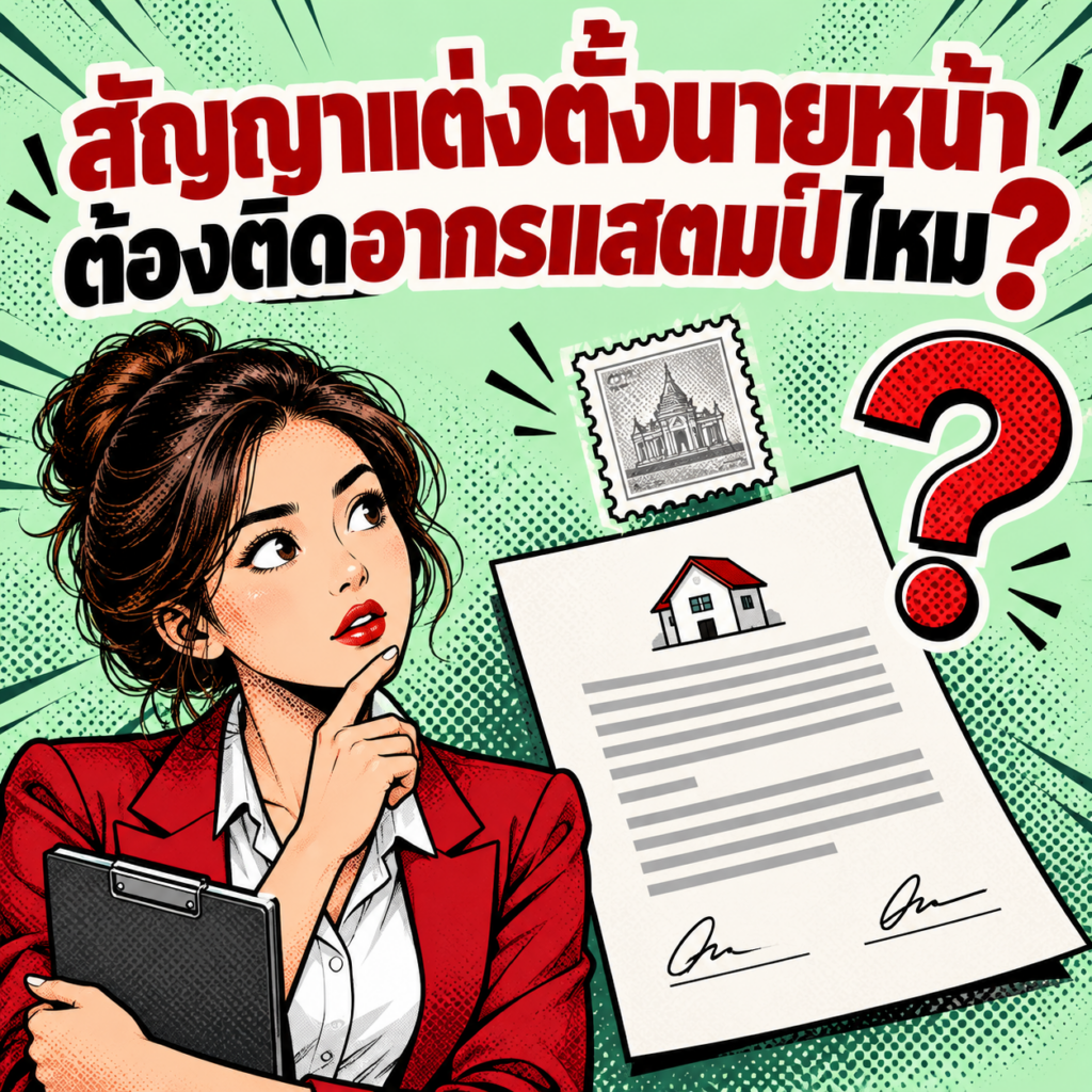 26.สัญญานายหน้าต้องติดอากรสแตมป์ไหม
