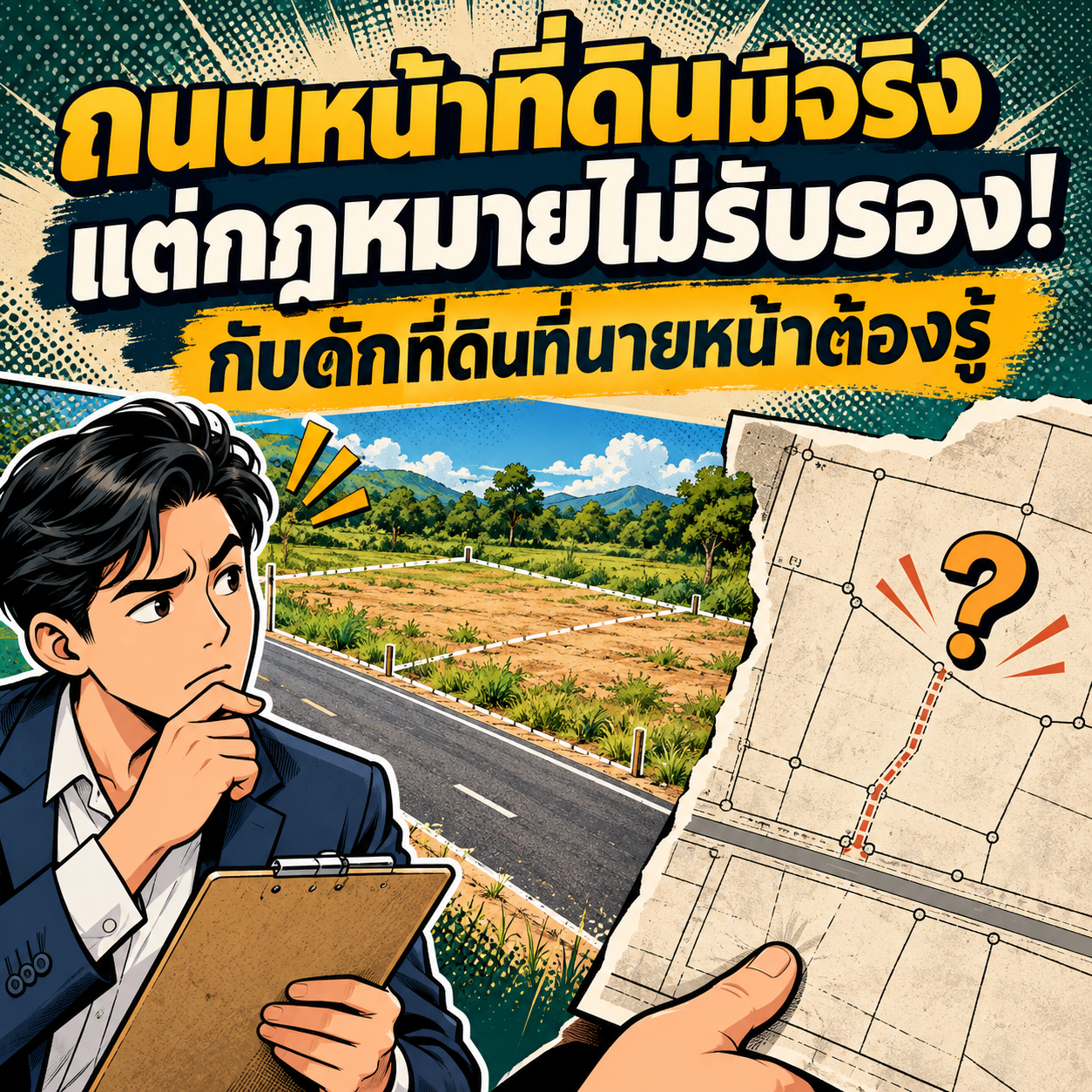 42.ถนนหน้าที่ดินมีจริง แต่กฎหมายไม่รับรอง