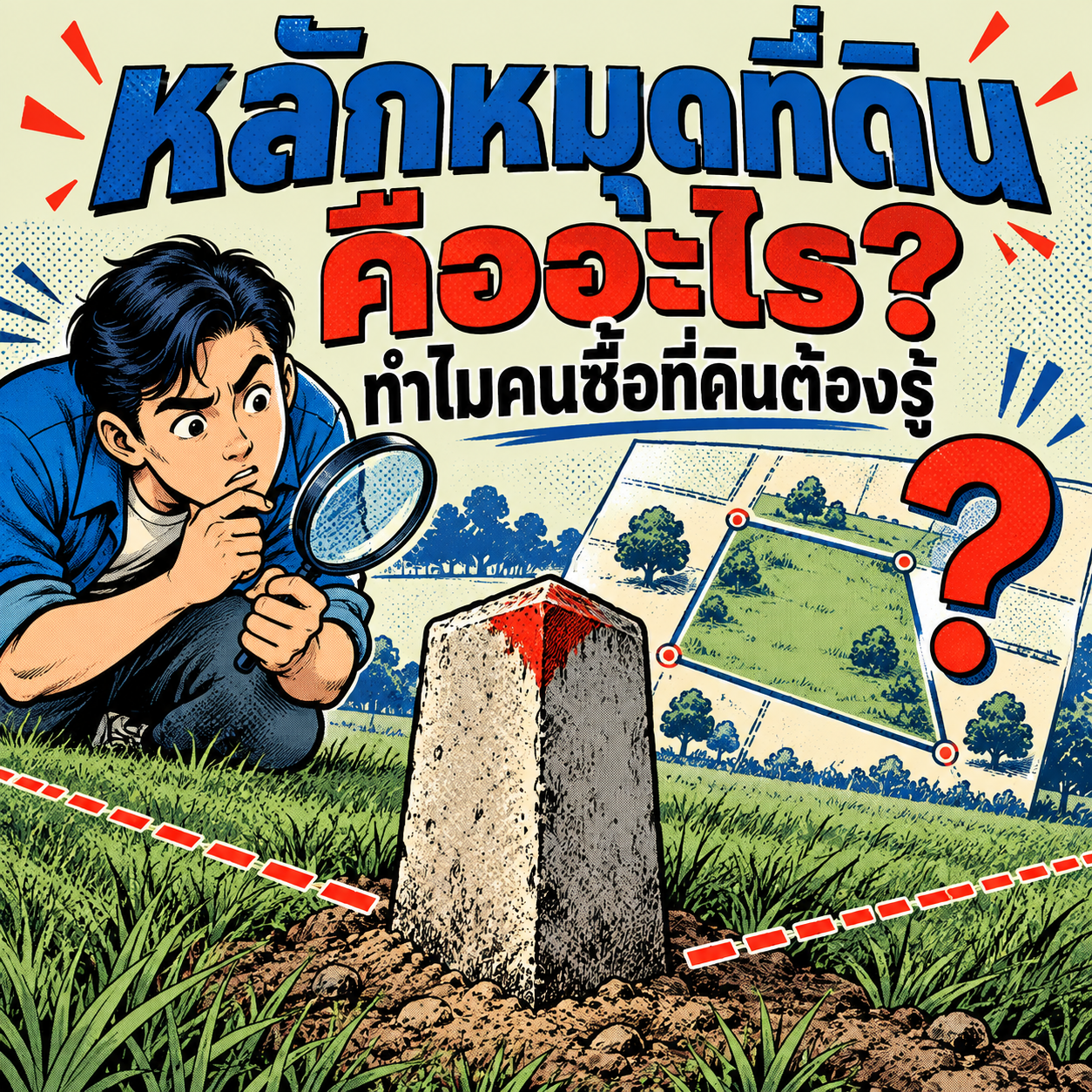 64.หลักหมุดที่ดิน คืออะไร ทำไมคนซื้อที่ดินต้องรู้