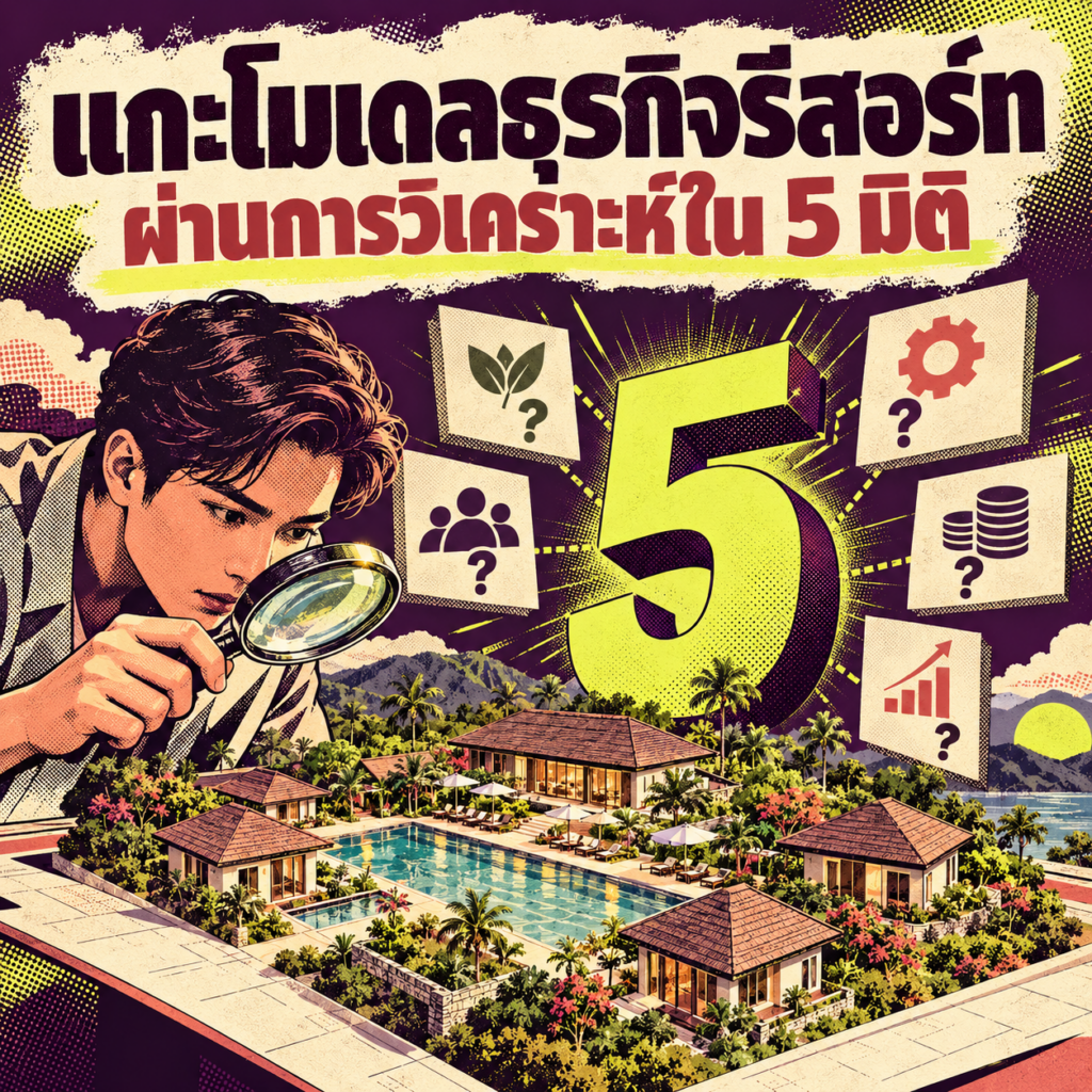 70.แกะโมเดลธุรกิจรีสอร์ท ผ่านการวิเคราะห์ใน 5 มิติ