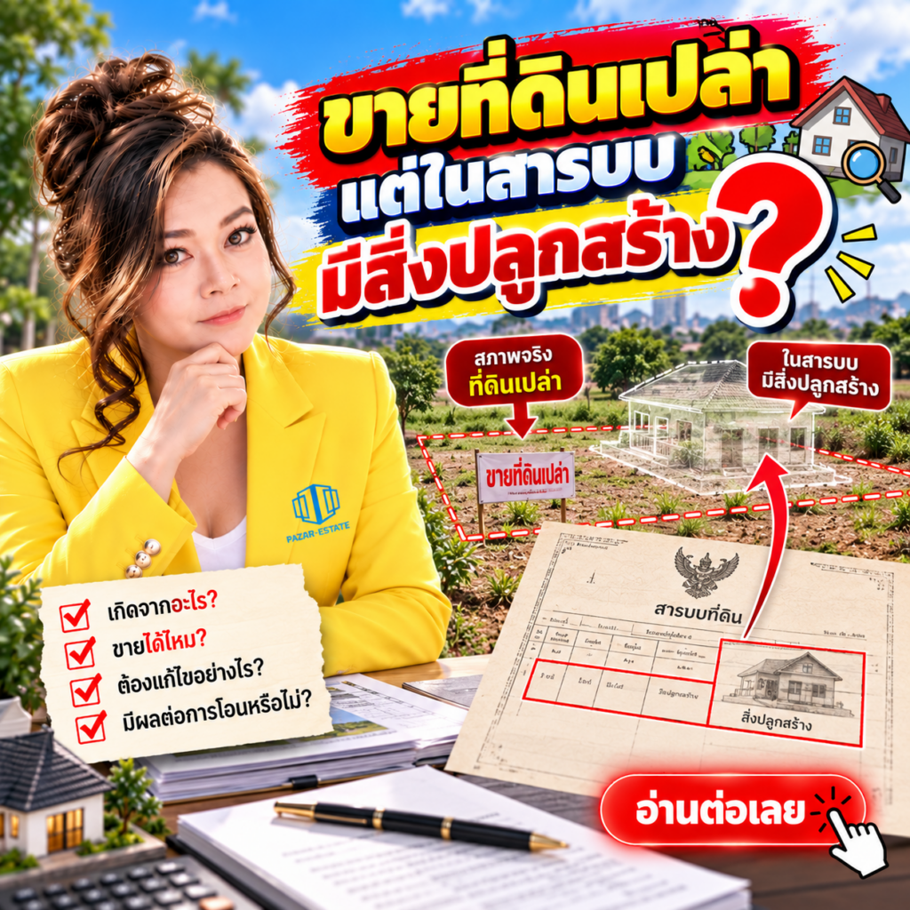 EP69 ขายที่ดินเปล่า แต่ในสารบบมีสิ่งปลูกสร้าง