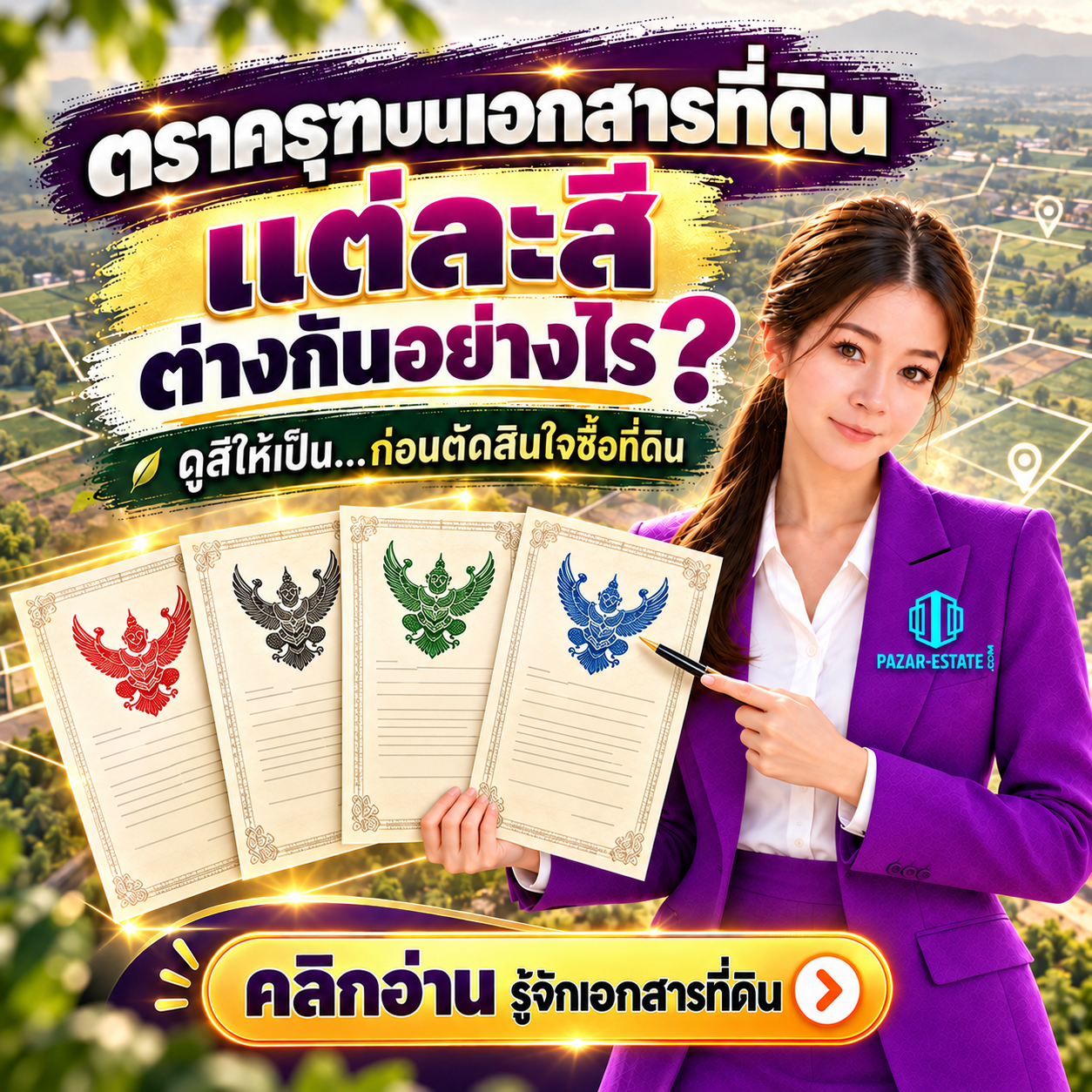 EP83 สีตราครุฑบนโฉนดที่ดิน